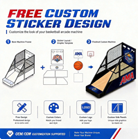 Machine de basket-ball pliable AMA, portable, pour l'intérieur, jeu d'arcade de basket-ball de rue pour parc d'attractions