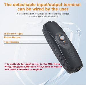 Abnehmbarer 16A-Inline-Fehlerstromschutzschutzstecker IP54 10mA/30mA PRCD Inline-Sicherheits-RCD - Product Image 4