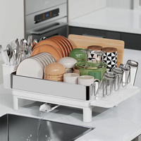 Tempat mangkuk Tiris logam OEM, artefak PC terintegrasi dengan sumpit dan pisau kotak penyimpanan wastafel dapur