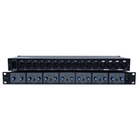 FS26 Professioneller Stereo-Mono-Audio-Signal-Splitter-Verstärker-Verteiler 2-In-6 Out XLR Bühne Old-School-Audio-Prozessor