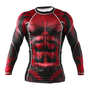 Camiseta de Manga Larga con Protección UV, 100% Algodón, de Último Diseño, de la Mejor Calidad, Secado Rápido, Transpirable, Tendencia en Ropa Deportiva Masculina para MMA - Product Image 2