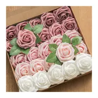 Vendita calda 25 pezzi di schiuma di lattice morbida di alta qualità fiori di rosa per centrotavola matrimonio decorazione fiori artificiali online in vendita
