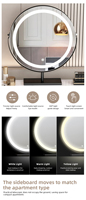Miroir de maquillage de couleur blanche Offre Spéciale, coiffeuse table de maquillage avec miroir LED, vente en gros, meubles de chambre à coucher