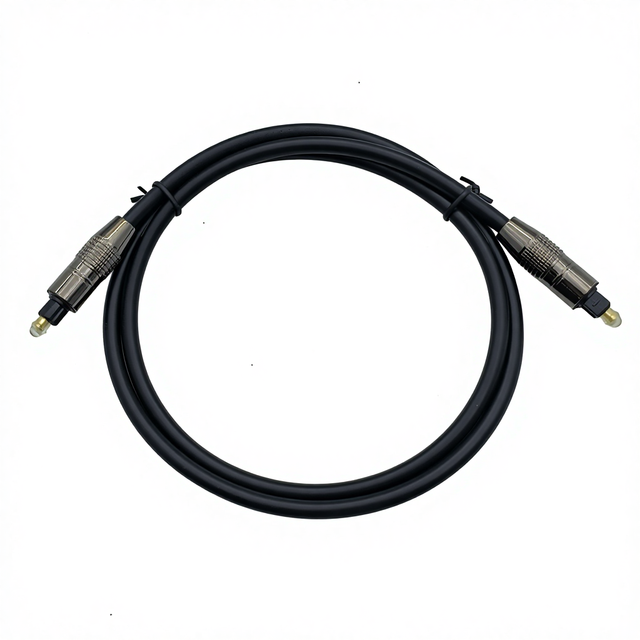 Heavy-Duty 6.0mm OD Toslink Audio Cable PVC Oxygen-Free Copper Conductor Metal Shell Braided Shield Anti-Interference Durable