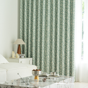 Cortinas Opacas de Chenilla Jacquard <span class=keywords><strong>con</strong></span> Pliegues Coreanos en Verde Lima y Verde Té para Sala de Estar, Venta al por Mayor por Metro - Product Image 2
