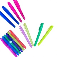 Ensemble de 6 stylos surligneurs néon, pointe biseautée, marqueurs fluorescents avec étui en plastique pour l'école, le bureau, la notation des notes