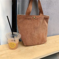 Sac à main en velours côtelé, sac en toile, sac isotherme, sac de rangement, sac en toile portable, tous conçus dans un style esthétique « INS »