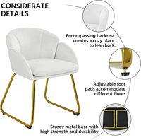 Fauteuil de coiffeuse moderne en velours, rembourrage en mousse, dossier solide, forme de fleur, doré, salon/chambre à coucher/chambre à coucher/maison