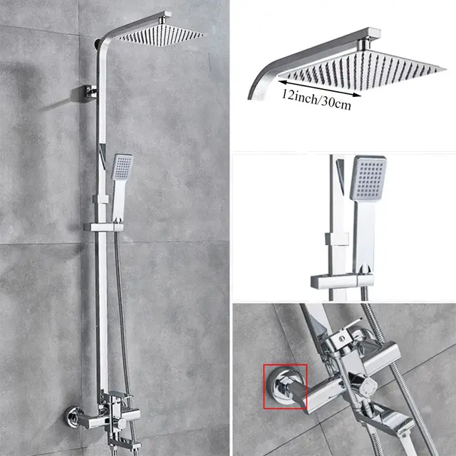 Chrome Headshower Bathroom Faucets Bathtub Faucet Bath Mixer Wall Mounted Spout Shower Sets Mixer Tap Brass White CLASSIC