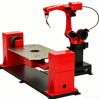 Station de travail collaboratif GWelding Cobot avec bras robotisé de soudage, positionneur de soudage à interverrouillage PLC et rotation synchrone