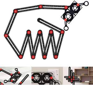 Alüminyum çok fonksiyonlu taraflı açı ayarlanabilir takım kiremit ölçüm araçları 12 katlanır cetvel - Product Image 2