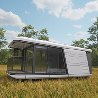 Capsule spatiale en acier préfabriquée détachable, maison conteneur pour hôtel ou usage domestique, solutions de logement mobiles personnalisées