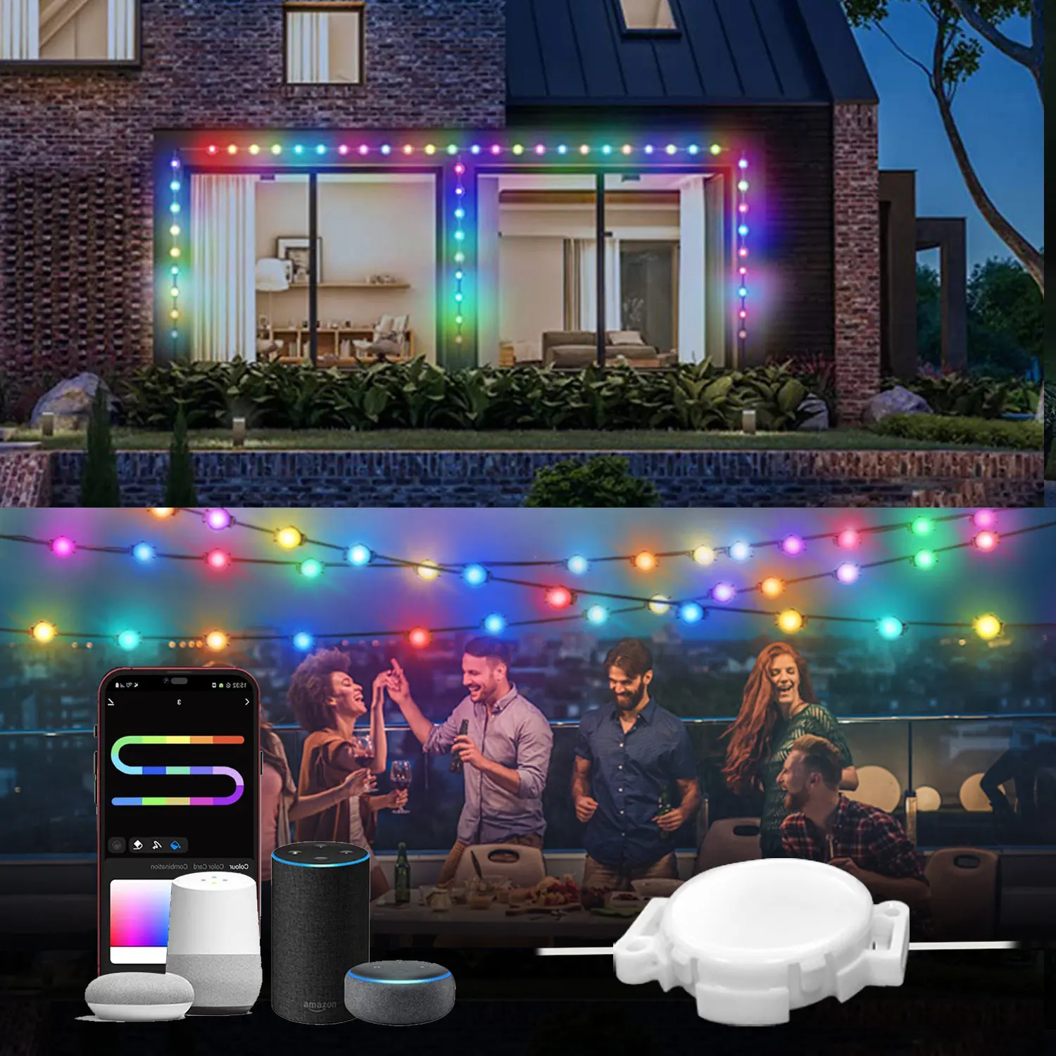 Módulo de cadena personalizado, píxel de luz RGB de 12V, IP68, impermeable, IC a todo Color, luces LED para Navidad y vacaciones al aire libre, venta al por mayor