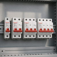 Mini Circuit Breaker 1P 2P 3P 4P untuk Panel Distribusi Daya Bangunan Industri Komersial 4.5kA 63A MCB CE CB IP20 PA66