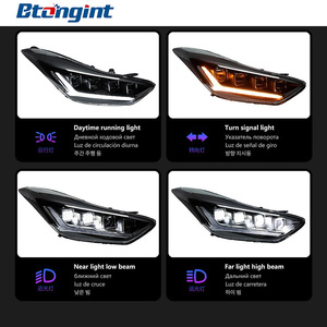 เหมาะสำหรับไฟหน้ารถยนต์ฮุนได เอลันตร้า ปี 12-16 ที่ได้รับการดัดแปลงด้วยเลนส์ LED พร้อมไฟเลี้ยวแบบไหลสี่ดวงใกล้และแปดดวง<span class=keywords><strong>ไกล</strong></span> - Product Image 3