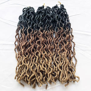 Cheveux à tresser Gypsy Locs pré-bouclés de 18 pouces, 100g, texture bouclée naturelle, cheveux à crocheter Gypsy Locs, directement de l'usine - Product Image 3