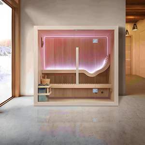 ساونا خشب التنوب للبيع الساخن تتسع لـ 3-<span class=keywords><strong>4</strong></span> أشخاص بحجم كبير ساونا تقليدية داخلية - Product Image 6