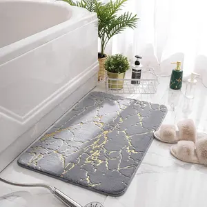 Modern Rabbit Fur Bath Mat Rectangle Absorbent Water Bathroom Rugs Luxury Carpet Microfiber Bathroom Antislip Mats