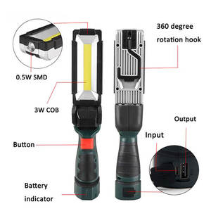 Lampe d'<span class=keywords><strong>inspection</strong></span> magnétique <span class=keywords><strong>Flexible</strong></span> LED, torche USB Rechargeable, éclairage de travail COB, pour Garage - Product Image 4
