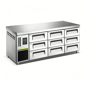 Réfrigérateurs de base pour chefs d'hôtels et restaurants, avec <span class=keywords><strong>tiroirs</strong></span>, refroidissement par air, vitrine réfrigérée pour salades, <span class=keywords><strong>congélateur</strong></span> - Product Image 3