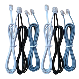 EXC Fabricación 6P4C <span class=keywords><strong>Cable</strong></span> de teléfono de cobre Conector Rj11 Conector de telecomunicaciones Hembra Teléfono de 6 pines Línea de 4 núcleos - Product Image 4