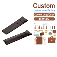Estuche para Lápiz Táctil de Cuero PU, Porta Lápices Delgado para Pantalla Táctil, Fabricación Personalizada OEM/ODM, Funda Portátil para Apple Pencil