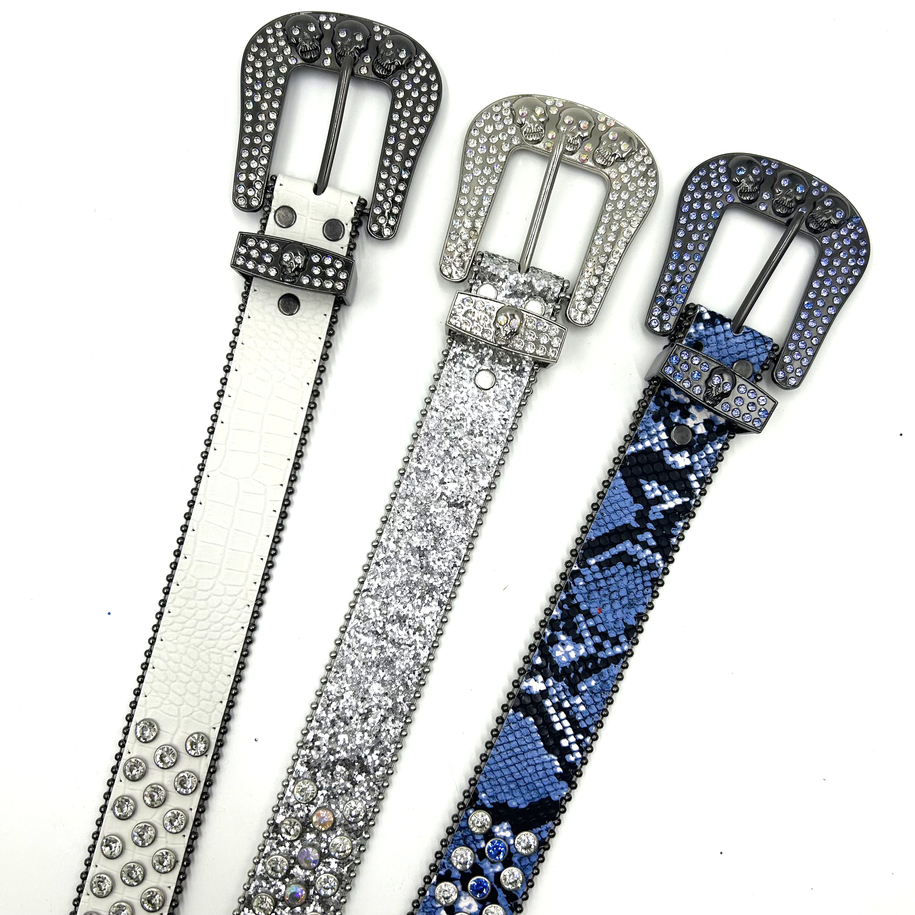 Western Trendy Punk Skull Head Belt Luxury Style with