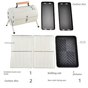 Réchaud de camping portable anti-rouille à <span class=keywords><strong>bois</strong></span> avec cheminée - Réchaud fusée pliable pour la cuisine en extérieur et à domicile, barbecue - Product Image 6