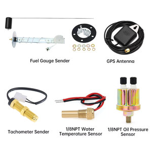 6 Gauge Set Trắng GPS Speedometer 120mph tachometer mức nhiên liệu nước Temp Volt Meter áp suất dầu với người gửi cảm biến - Product Image 2