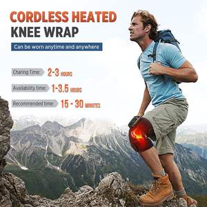 Ceinture chauffante sans fil pour soulagement de la douleur, avec vibrations, pour épaule, coude, genou, pied, masseur, batterie 4000 mAh, 65 niveaux de chauffage - Product Image 2