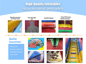 Château gonflable de trampoline Dongyuan Jumping, grand équipement d'amusement extérieur, toboggan aquatique gonflable en PVC pour enfants - Product Image 6