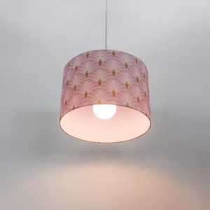 Nordic Style Customized Living Room Pink Hanging Drum Cotton Fabric <strong>Lampshade</strong> <strong>Table</strong> Lamp Shade Bedside - Product Image 5