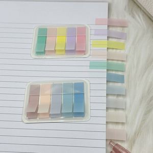 กระดาษโน้ตสีโมรันดี ชุดสติกเกอร์แบบมีกาวในตัว กระดาษโน้ตใส ปรับแต่งได้ สำหรับนักเรียน ใช้ทำเครื่องหมาย ฉลากแบบฉีกได้ - Product Image 1