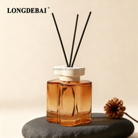 Nouveautés – Bouteille diffuseur de parfum en verre vide, multicolore, 130 ml, 200 ml, cylindrique, avec bouchon à vis, écologique et recyclable