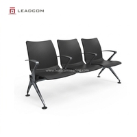Leadcom L-W02-1 PU 3 places chaise de zone d'attente pour hôpital banc de banque aéroport sièges d'attente terminaux bancs d'attente