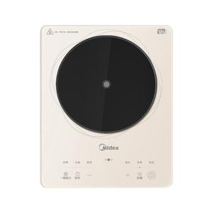 Cocina de inducción Midea de un solo quemador con control táctil, panel de vidrio, color albaricoque claro, estufa eléctrica para cocinar en casa. - Product Image 4