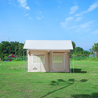 Tente de luxe gonflable en forme de maison, glamping, toile Oxford 420D, imperméable, quatre saisons, deux chambres, 5-8 personnes, tente rapide