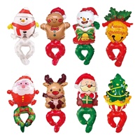 Ballons en aluminium de Noël à bas prix, motif Père Noël et canne à sucre, décorations de fête, cadeaux promotionnels pour la vente de rue