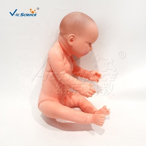 Muñeco de Bebé de Plástico con Cara Sonriente y Ropa, Lindo Modelo de Juguete Infantil para la Enseñanza y el Juego en Guarderías - Product Image 4