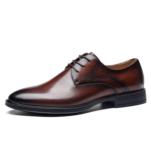 Nueva Colección de Primavera, Zapatos de Cuero Formales y Casuales para Hombre, Zapatos de Cuero con Punta Ancha a la Moda, Zapatos de Caballero Estilo Británico - Product Image 1