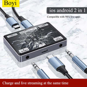 <span class=keywords><strong>Netflix</strong></span> Star Anchor diffusion en direct 2-en-1 convertisseur de <span class=keywords><strong>carte</strong></span> son stéréo 3D convertisseur de diffusion en direct Artifact Box Adaptateur Type-C - Product Image 4