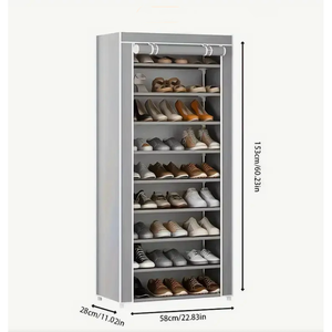 Copriscarpe con cerniera alta 153cm Organizer salvaspazio accessorio armadio per la conservazione - Product Image 2