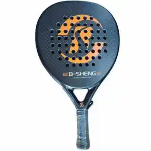 B-sheng Padel Carbon Padel Tennis Racket Professional Factory High Quality 12K Game Playing Tennis Racket Paddle 38MM 50pcs 45.5