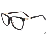 Femmes Acétate Montures de lunettes mode acétate avec diamant montures optiques Nouvelle arrivée