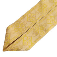 Ruban Jacquard Doré Brillant 7 cm à Motif Ethnique Élégant pour Vêtements et Accessoires de Mode
