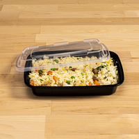 Boîte à emporter pour restaurant Tiya en gros, 32 oz, rectangulaire, compatible micro-ondes, contenants jetables en PP, sans BPA