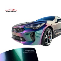 Vinilo PET para Rotulación de Vehículos, Color Rojo Prasinous, Superbrillante, Alto Brillo, para Estilizar la Carrocería del Vehículo, Protección Duradera de la Pintura