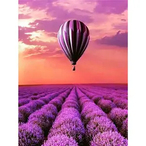 Ballon Lavendel Voll bohrer 5D Diamant malerei DIY Blume Meer Landschaft Home Decor Benutzer definierte Diamant malerei Kreuz stich Kit