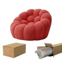 Fauteuil d'appoint moderne et durable en tissu éponge compressé sous vide, fauteuil lounge modulaire monoplace, fauteuil à bulles, gain de place