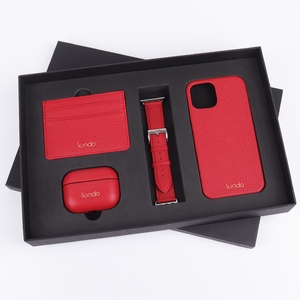 Nouvel ensemble de protection 4-en-1 de luxe en cuir véritable pour iPhone 17 Pro <span class=keywords><strong>XS</strong></span> <span class=keywords><strong>Max</strong></span>, coque antichoc et étui pour <span class=keywords><strong>AirPods</strong></span> - Product Image 4